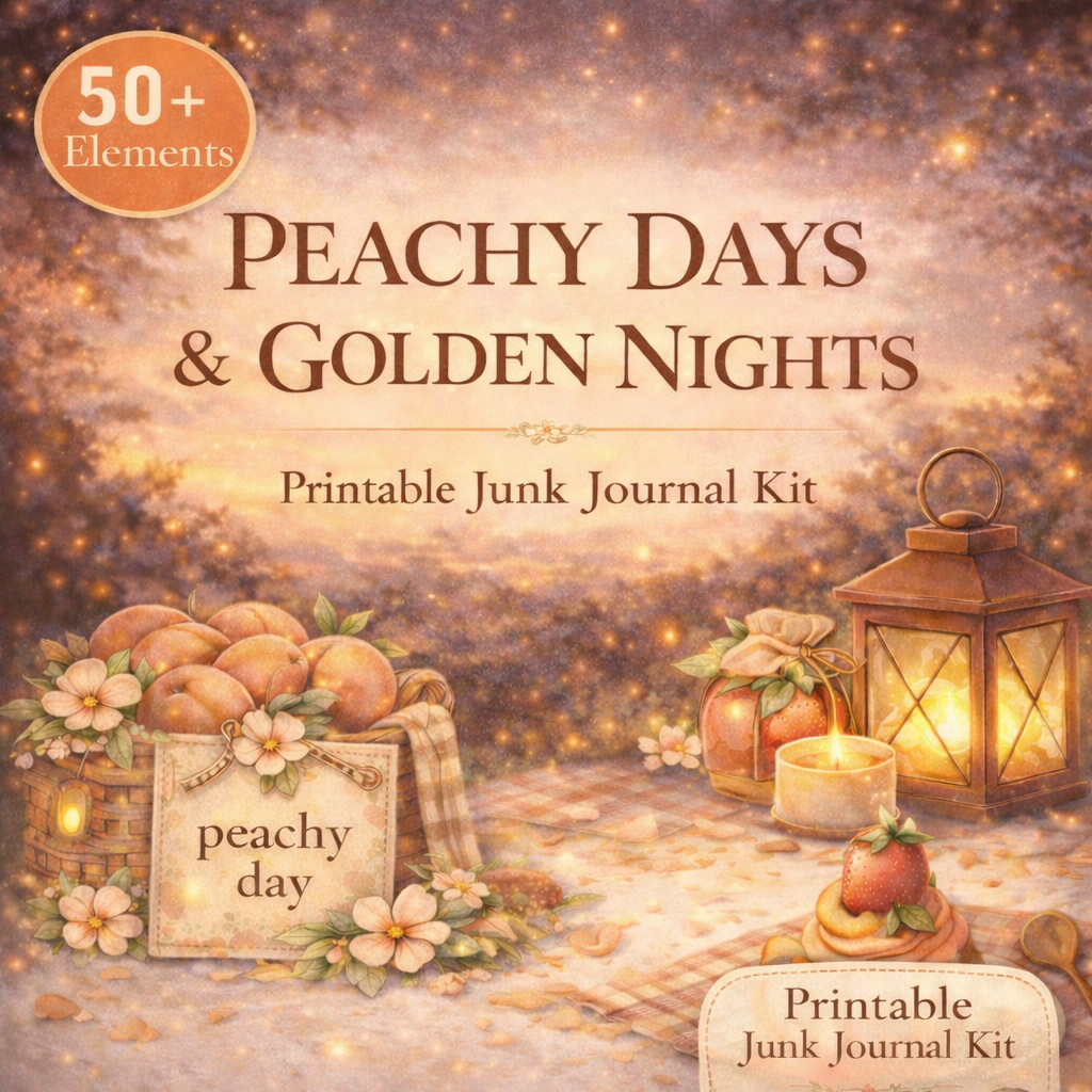 Peachy Days & Golden Nights Junk Journal Kit