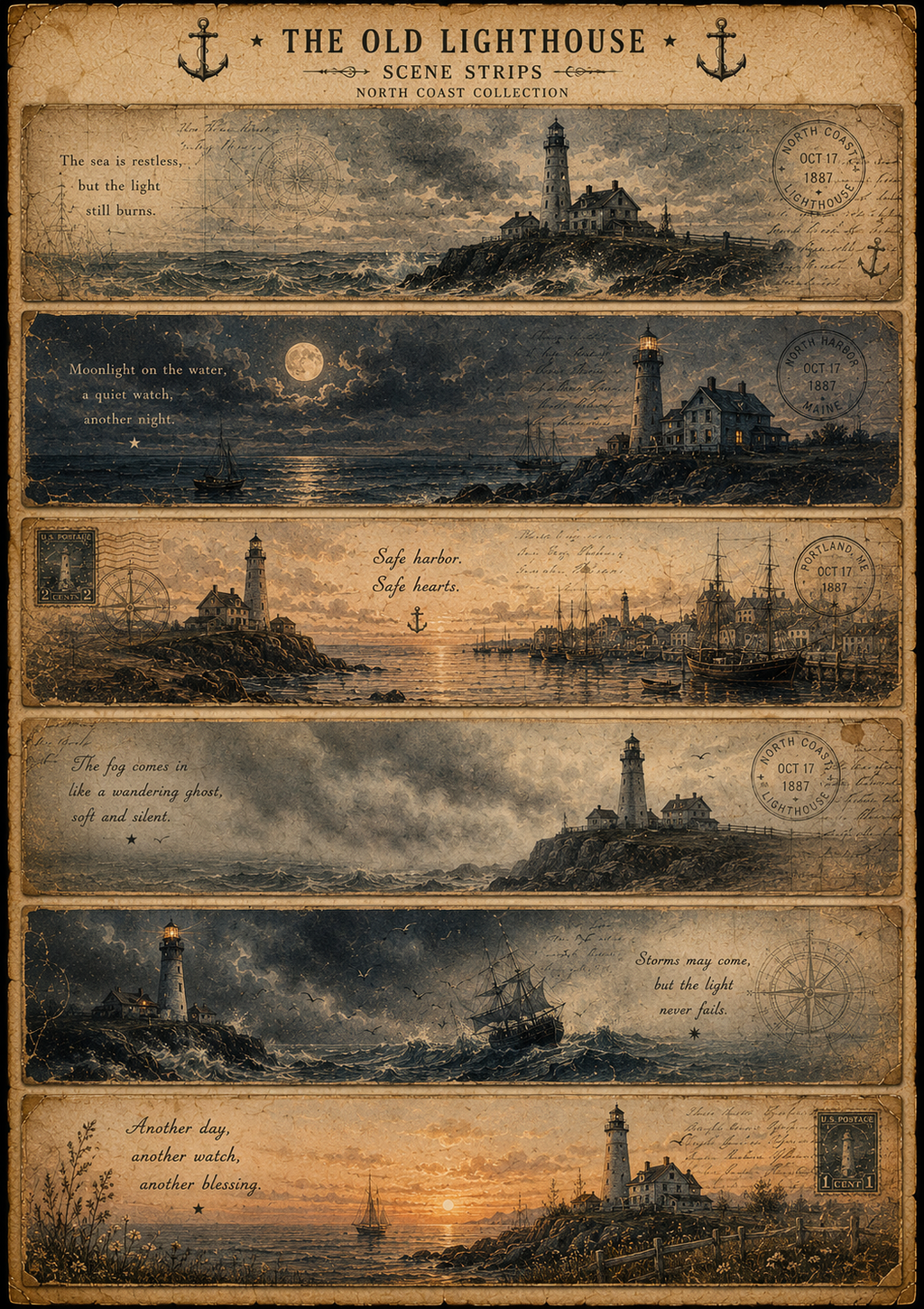 The Old Lighthouse – Printable Junk Journal Kit