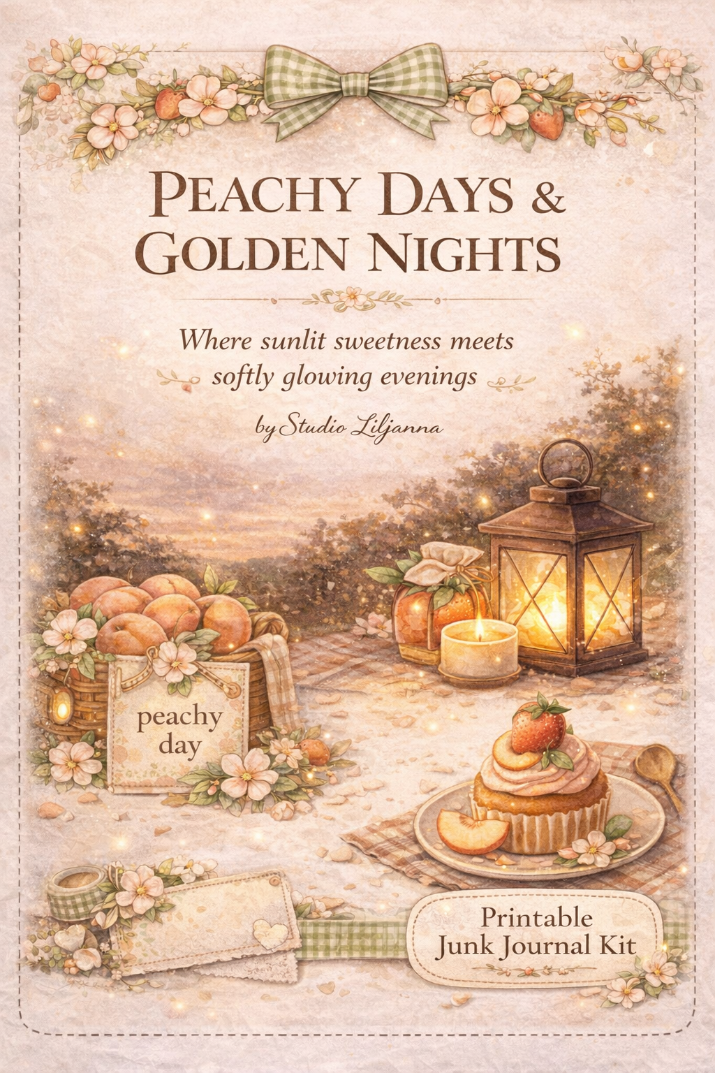 Peachy Days & Golden Nights Junk Journal Kit