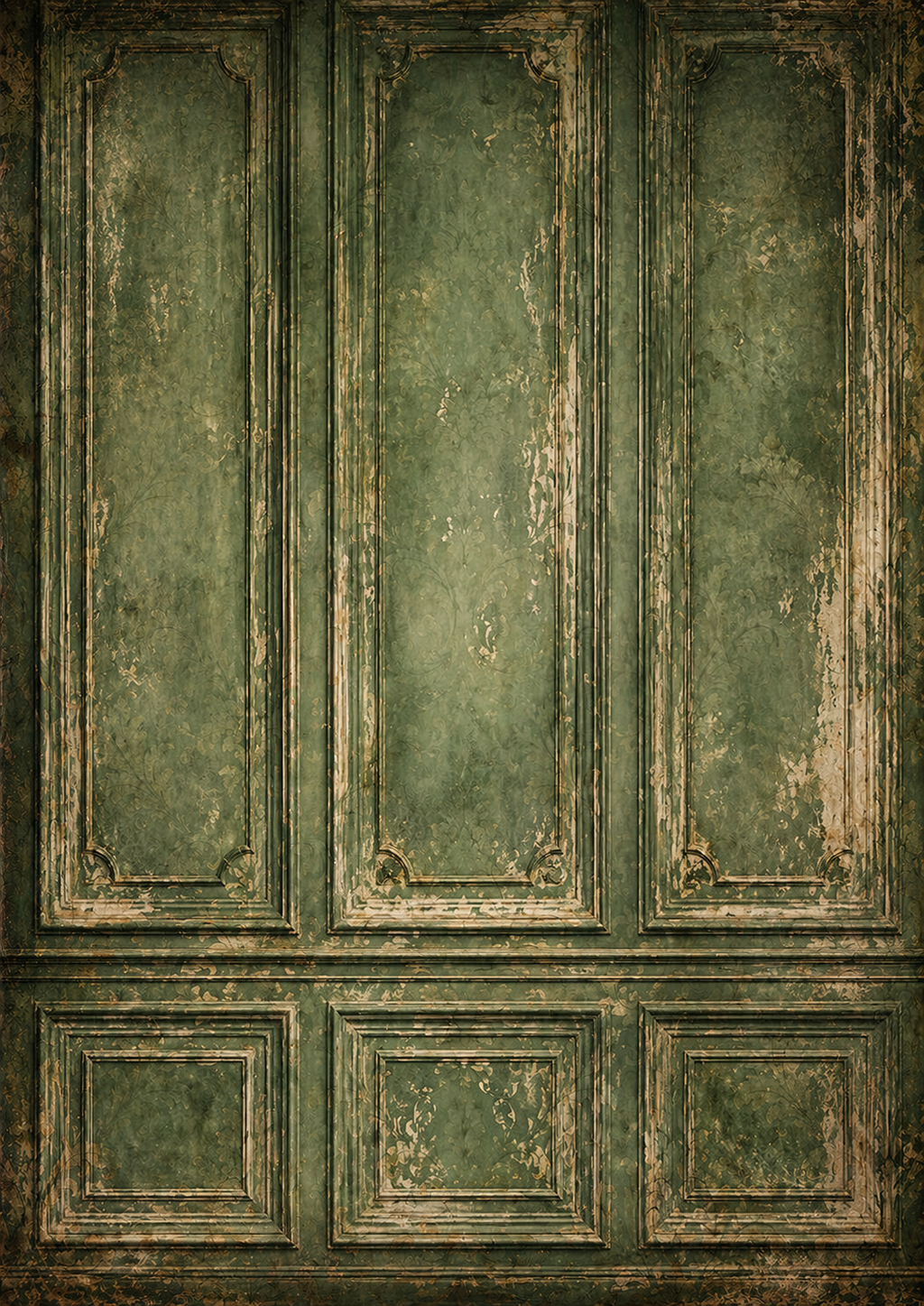 Emerald Manor – Printable Junk Journal Backing Papers | Vintage Green & Gold Digital Paper Pack | Shabby Chic Scrapbook Backgrounds