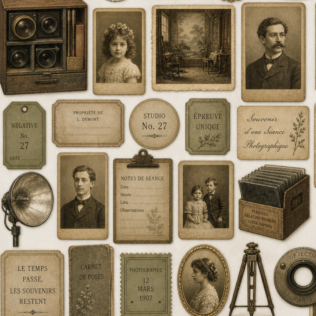The Old Photographer – Printable Junk Journal Mini Kit