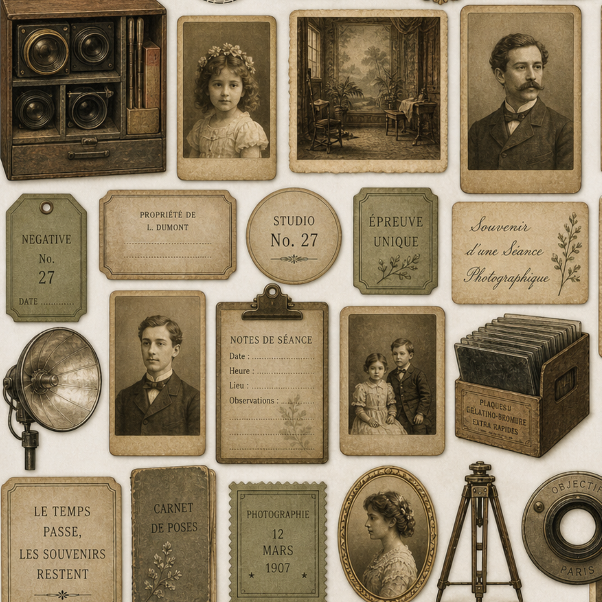 The Old Photographer – Printable Junk Journal Mini Kit