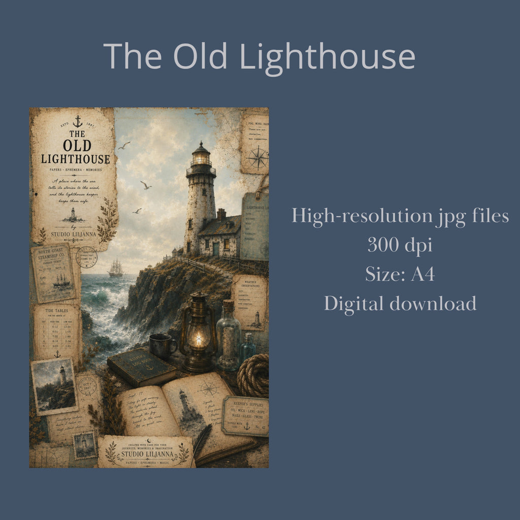 The Old Lighthouse – Printable Junk Journal Kit